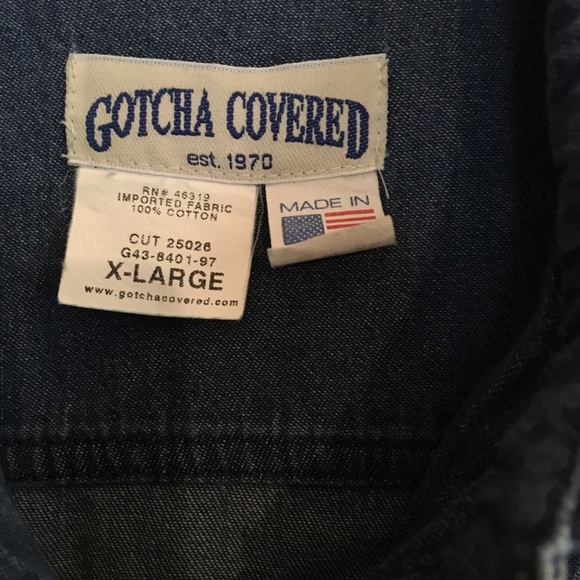 Gotcha Covered Denim Shirt Size XL - Picture 2 of 2